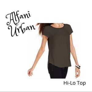 💼NWT Alfani Urban Olive Green Hi/lo top